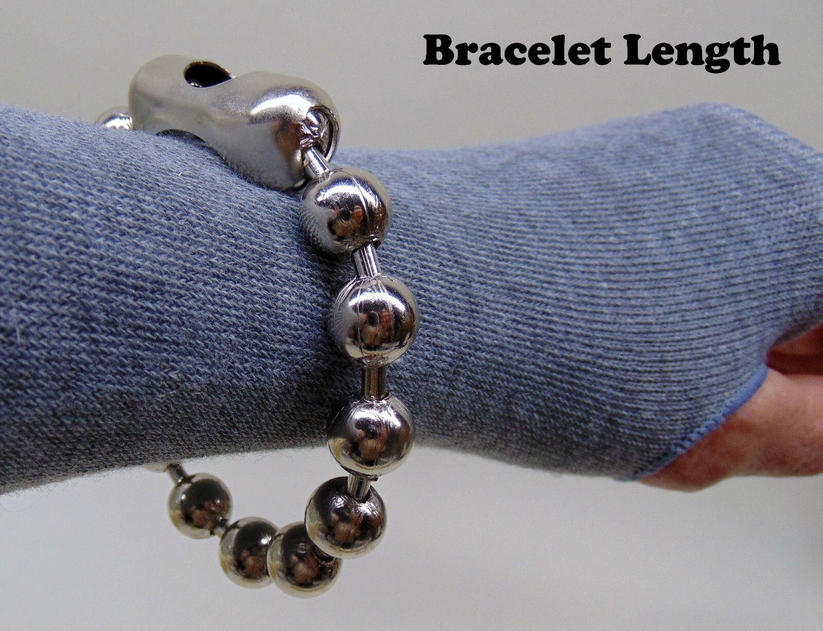 12mm Ball Chain Necklace Choker 18″ ~ NPS Steel Beads 1/2″ ~ Danny Count Koker