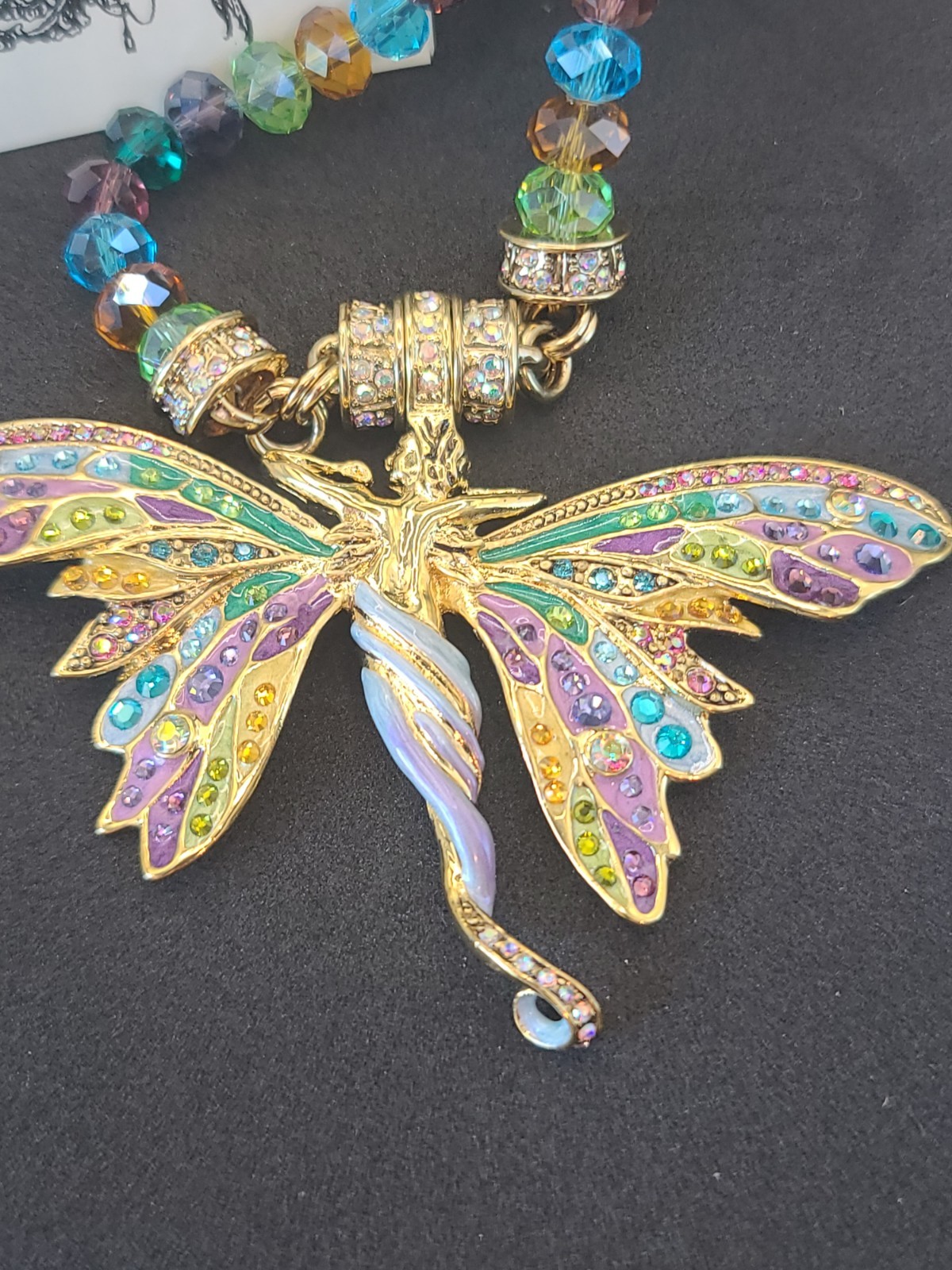 Kirks Folly Art Nouveau Butterfly Fairy Goddess Magnetic Necklace