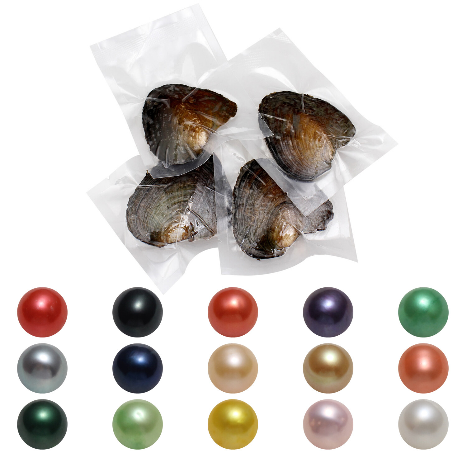 1-50pack Individually Wrapped Oysters whith Natural Pearl Holiday Birthday Gift
