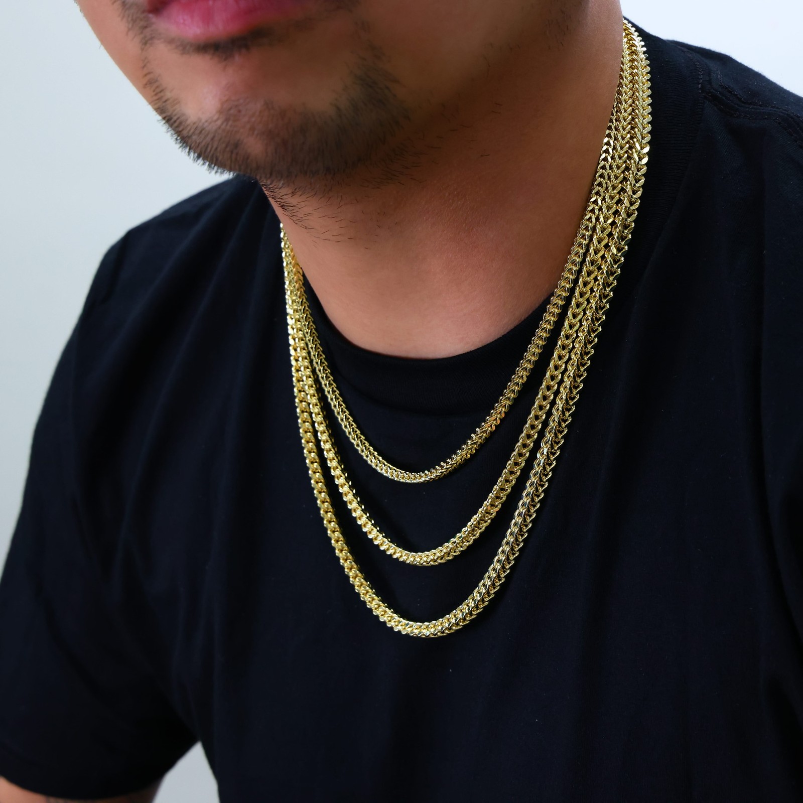 14k Yellow Gold 1.5mm-5mm Franco Box Necklace Bracelet Chain Mens Womens 7″- 30″