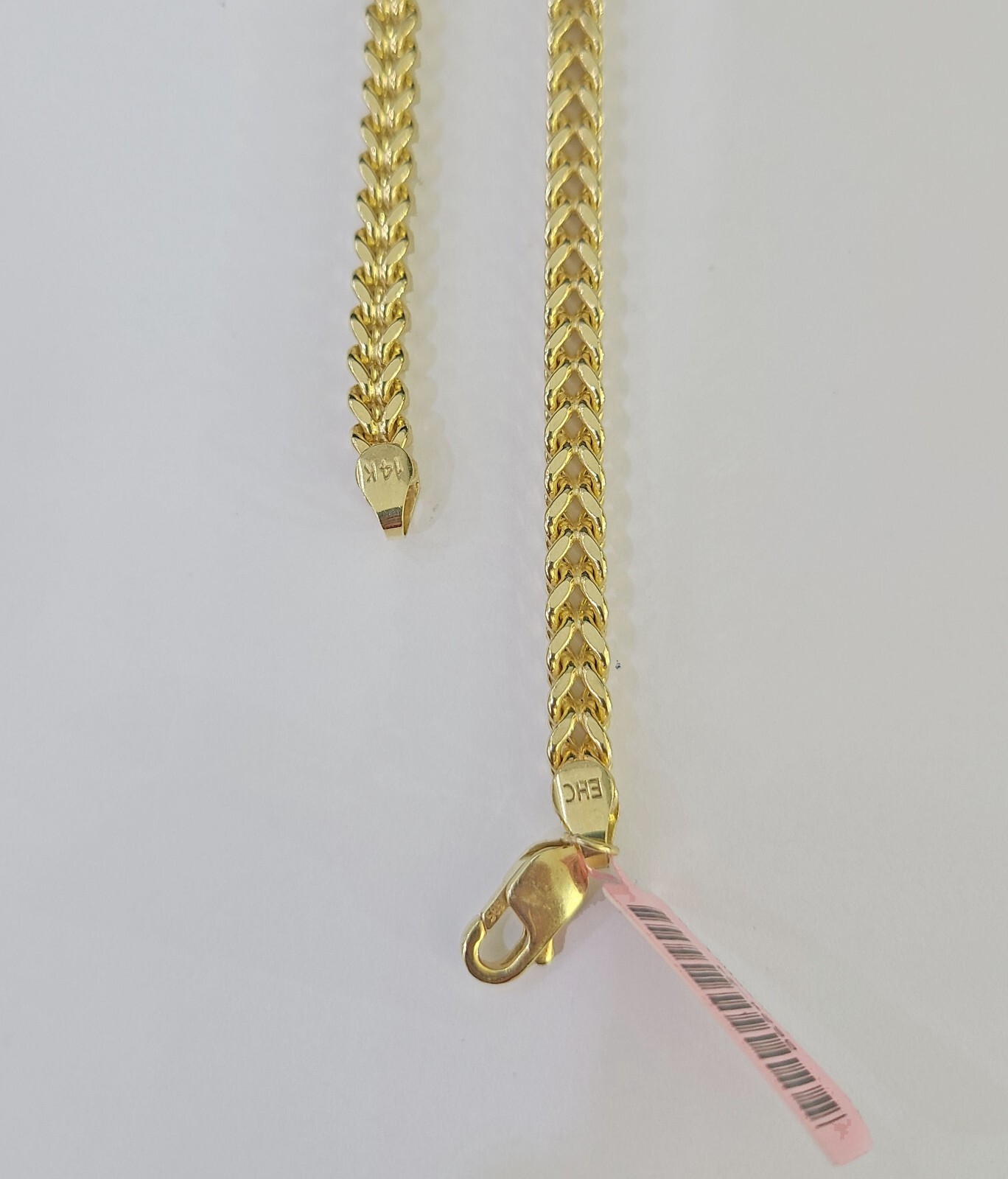 14K Franco Chain Necklace 4mm 24 Inch Real 14KT Men Women Yellow Gold