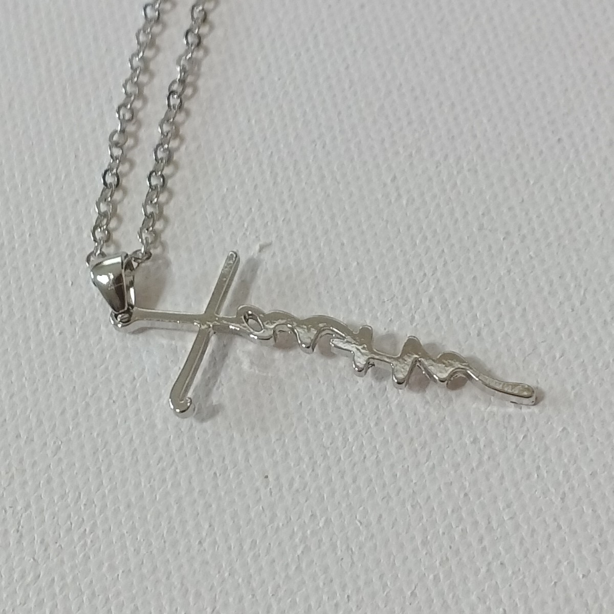NWOT faith pendant One size Necklace Brass plated silver 18 in Length